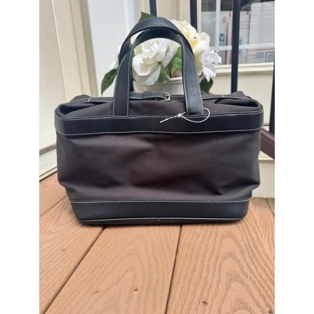 new COACH 5459 TRAVEL CANVAS LEATHER TOILETRY BAG TOTE (pu110